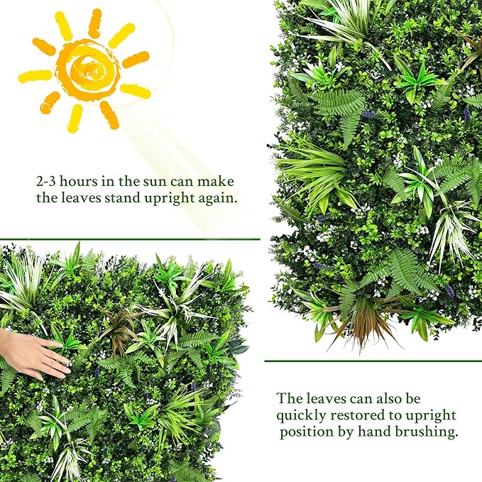 ODTORY Artificial Boxwood Topiary Hedges Panels: 40'' x 120'' UV-Protected - Image 7