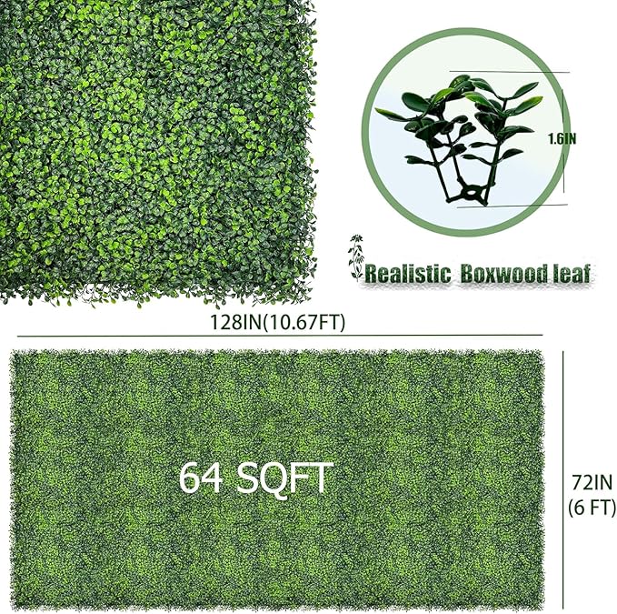 Artificial Ivy Privacy Fence Screen, Backyard Greenery Wall Backdrop Decor - Image 2