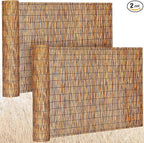 Barydat 2 Pcs 6 x 16.4 ft Reed Fence Roll, 85% Shade Bamboo Privacy Screen by home