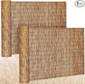 Barydat 2 Pcs 5 x 16.4 ft Reed Fence Roll, 85% Shade Bamboo Privacy Screen by home