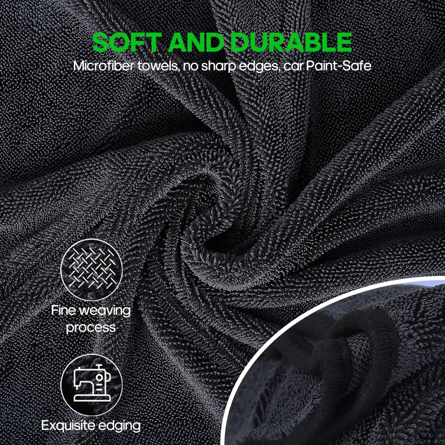 2 Pack Microfiber Towels (36"x 24") Extra Large Ultra Absorbent Drying Towel for Cars and Trucks, Without Streaks, Scratches, or Water Spots