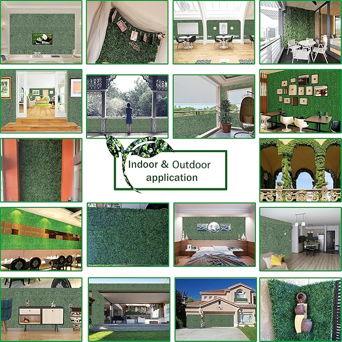 ODTORY Artificial Grass Wall Backdrop Panels: 20X20 in 24P UV-Anti Greenery - Image 5