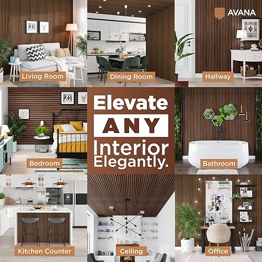 Avana Acoustic Wood Wall Panels –93.2x11.25 Inch Panels – Fits 94x12 Layout – - Image 3