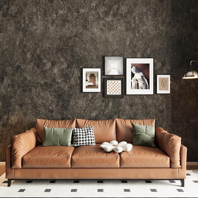 3yecao 48"×591" Extra Wide Big Roll Large Size Dark Brown Tan Gray Concrete - Image 4