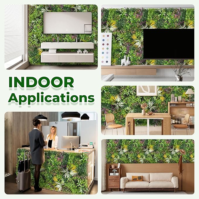 Artificial Grass Wall Panels: 20''x20'' Boxwood Hedge Panels, UV-Anti Privacy - Image 7