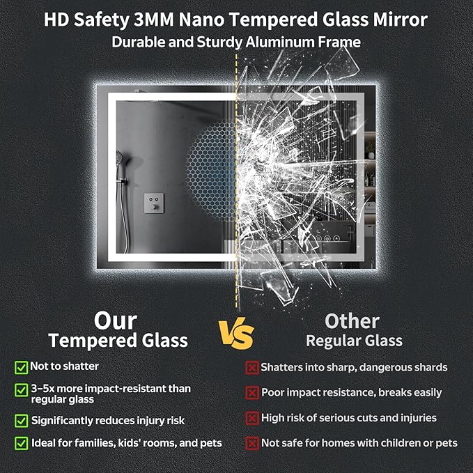 55"x36" LED Bathroom Mirror - Image 7