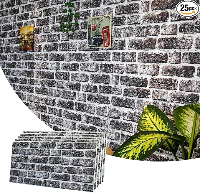 Dundee Deco 3D Wall Panels Faux Brick by DundeeDeco