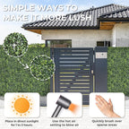 Artificial Grass Wall Panel Screen: 20"x20" 24P UV-Anti Faux Boxwood Panels - Image 4