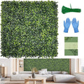 Artificial Grass Wall Panel Screen: 20"x20" 24P UV-Anti Faux Boxwood Panels by BHXCL
