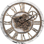 HOIBAI Wall Clock, 24 Inch Moving Gears Clock Large Wall Clock - Image 9