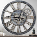 The B-Style Large Real Moving Gears Wall Clock 30 inch Rustic Retro Industrial by TheB-StyleTB