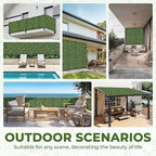 Artificial Grass Wall Panel Screen: 20"x20" 24P UV-Anti Faux Boxwood Panels - Image 6