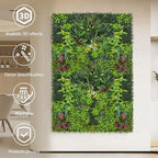 Artificial Grass Wall Boxwood Plant Panel: 20"x20" UV Resistant Green Leaves - Image 3