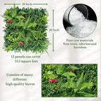ODTORY Artificial Grass Wall Backdrop Panels: 20X20 in 12P UV-Anti Greenery - Image 2
