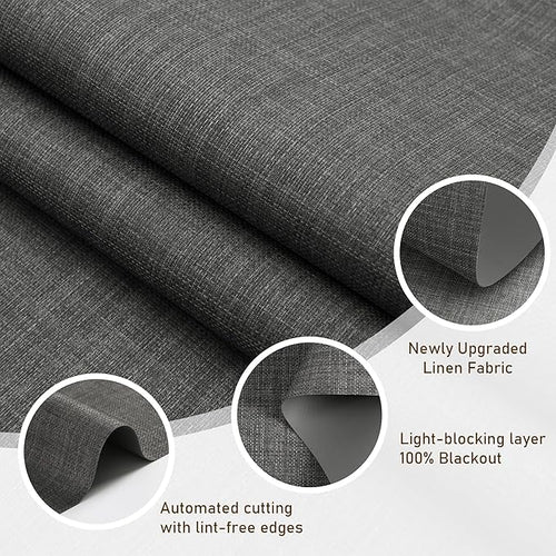 AOSKY Linen Roller Blinds Shades - Image 2
