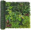 Artificial Plant Wall Boxwood Roll: 40"x120" UV Resistant Green Leaves Faux by DOPGIB