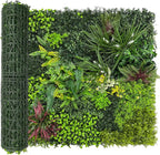 Artificial Plant Wall Boxwood Roll: 40"x120" UV Resistant Green Leaves Faux by DOPGIB