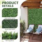 Artificial Green Wall Panels: 20"x20" Boxwood Hedge Green Wall Decor Backdrop - Image 3