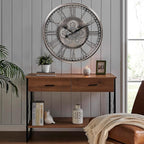 CLXEAST 28 Inch Original Real Moving Gear Wall Clock Roman Numerals, Oversized - Image 7