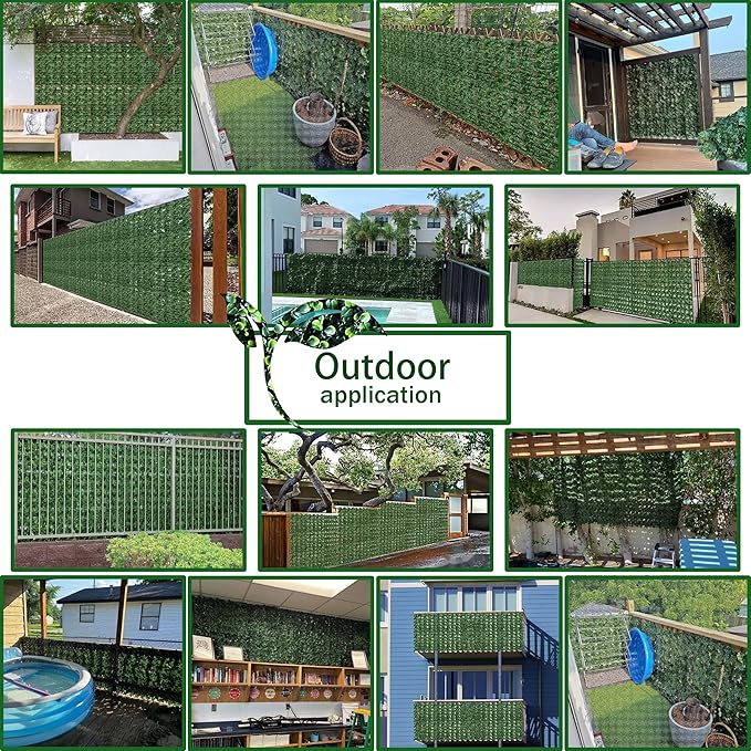 ODTORY Artificial Fence Privacy Screen: 6FT x 50FT UV-Anti Faux Greenery - Image 5