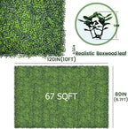 Artificial Ivy Privacy Fence Screen: 80"x 120" UV-Anti Faux Boxwood Roll Grass - Image 2