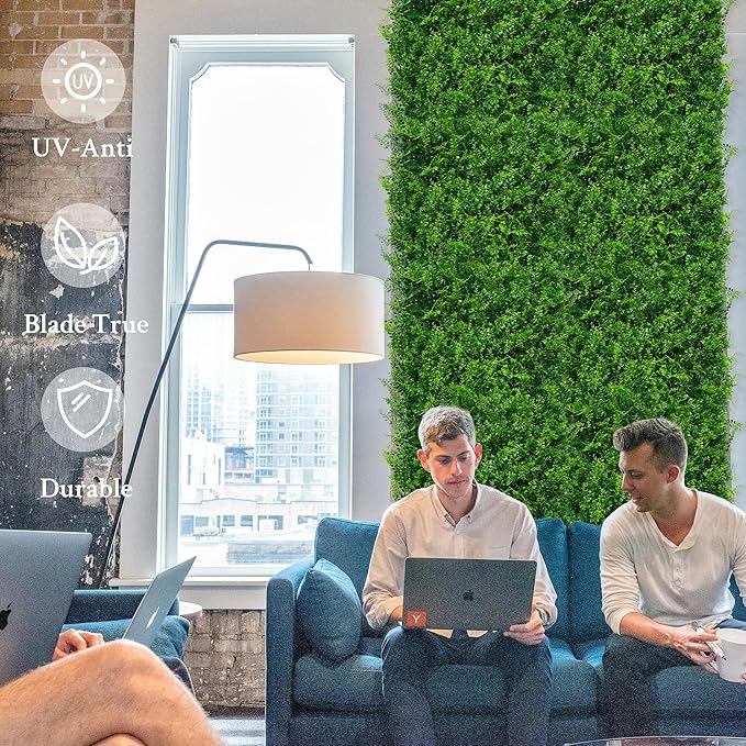 ODTORY Artificial Plants Hedge Wall Panels：60x120 Inch UV-Anti Greenery Boxwood - Image 5