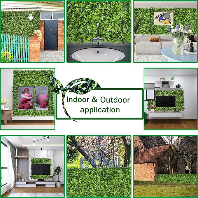 ODTORY Artificial Greenery Wall Roll: 40X120IN UV-Anti Ivy Privacy Fence Wall - Image 5