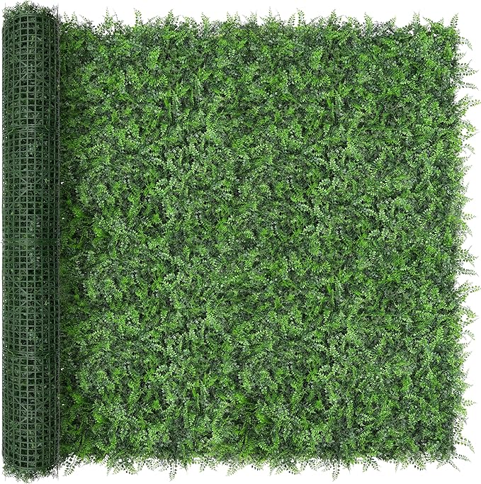 Artificial Green Wall Panels: 6FTx12FT Boxwood Hedge Green Wall Decor Backdrop by BHXCL