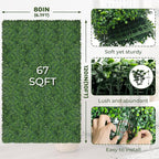 Artificial Ivy Privacy Fence Screen: 80"x 120" 4-Layer Leaf UV-Anti Faux - Image 2