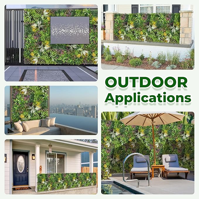 Artificial Grass Wall Roll Panels: 80''x120''Boxwood Hedge Panels, UV-Anti - Image 6