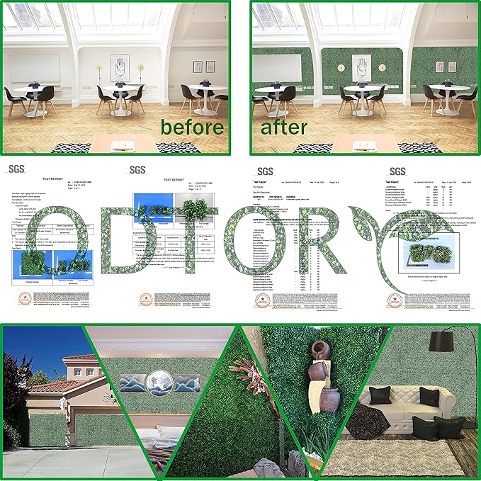 ODTORY Artificial Ivy Privacy Fence Wall Screen: 72 X144 in UV-Anti Faux - Image 6