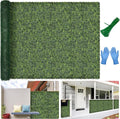 Artificial Boxwood Backdrop Roll: 80"x120" UV-Anti Greenery Faux Grass Hedge by BHXCL