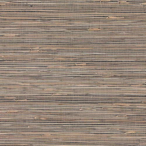Anhui Black Grasscloth Wallpaper by Unknown
