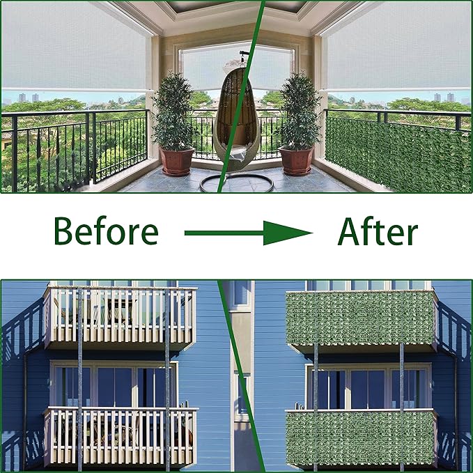 ODTORY Artificial Fence Privacy Screen: 6FT x 50FT UV-Anti Faux Greenery - Image 6