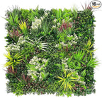 ODTORY Artificial Plant Wall Panels: 20"×20" 16P UV-Anti Faux Grass Wall by ODTORYHOME